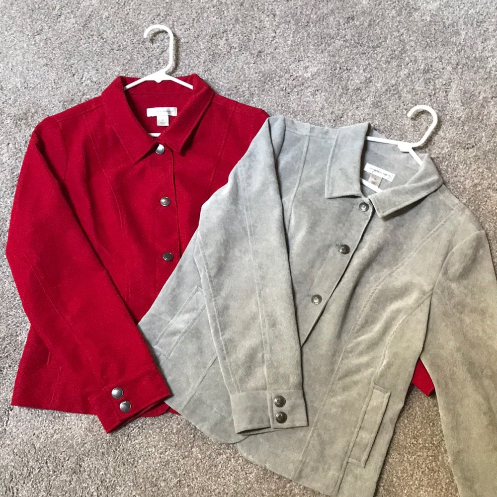 Lot of 2 Christopher & Banks Corduroy Blazers